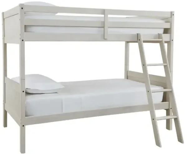 Signature Design by Ashley® Robbinsdale Antique White Twin/Twin Bunk Bed with Ladder
