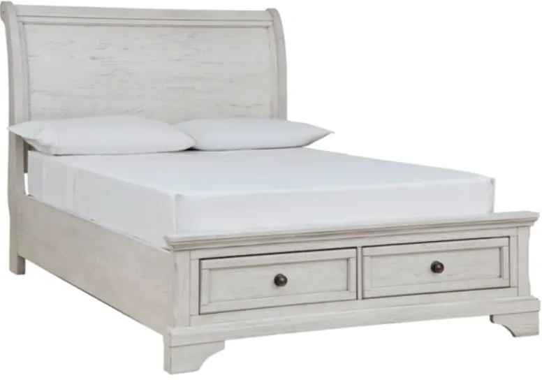 Signature Design by Ashley® Robbinsdale Antique White Full Sleigh Storage Bed