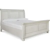 Signature Design by Ashley® Robbinsdale Antique White King Sleigh Bed