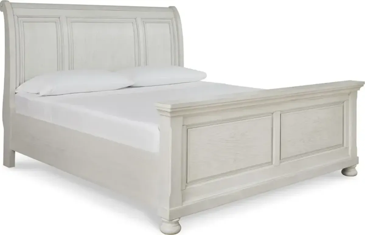 Signature Design by Ashley® Robbinsdale Antique White King Sleigh Bed