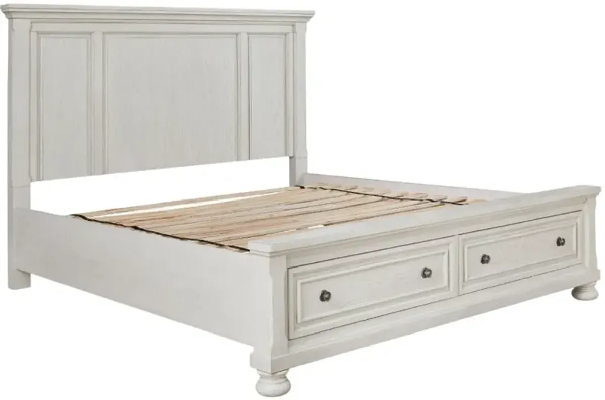 Signature Design by Ashley® Robbinsdale Antique White California King Storage Panel Bed