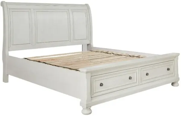 Signature Design by Ashley® Robbinsdale Antique White King Storage Sleigh Bed