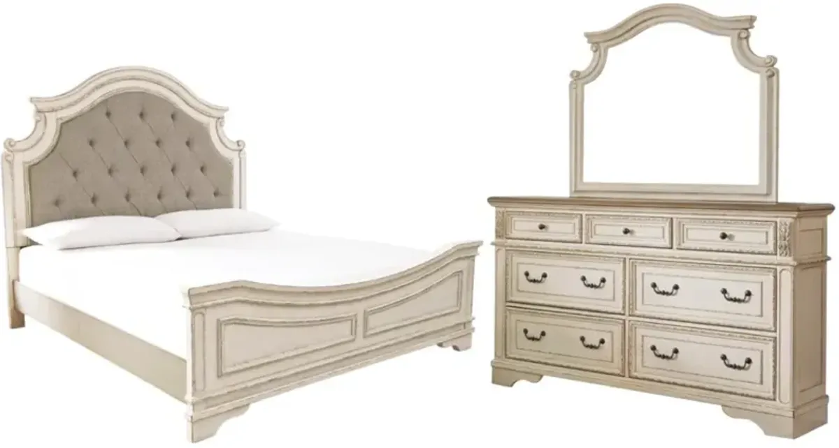 Signature Design by Ashley® Realyn 3-Piece Chipped White King Bedroom Set