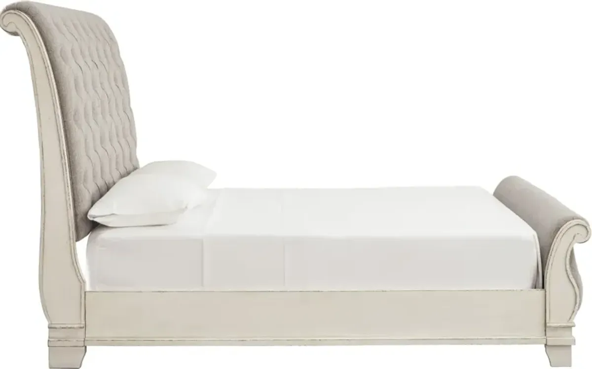 Signature Design by Ashley® Realyn Chipped White California King Sleigh Bed