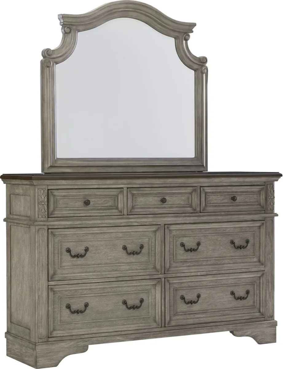 Signature Design by Ashley® Lodenbay Antique Gray Dresser and Mirror