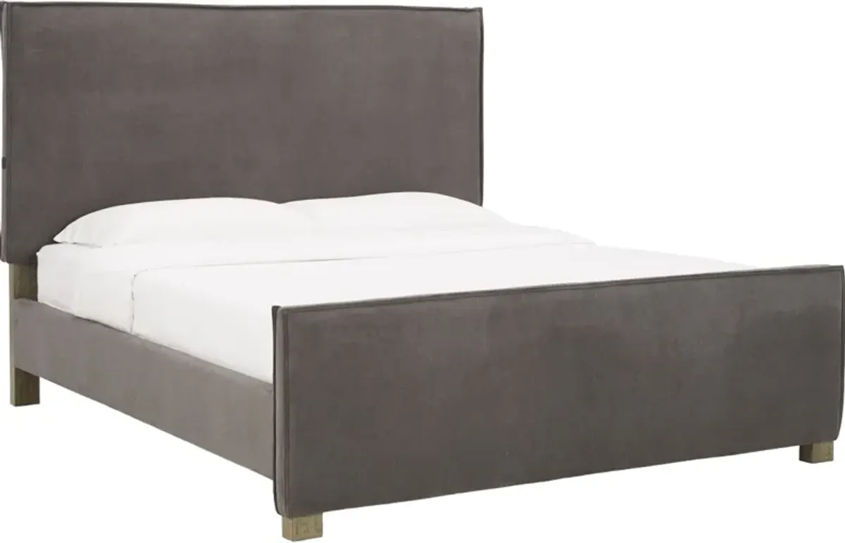 Millennium® by Ashley® Krystanza Weathered Gray Queen Upholstered Panel Bed