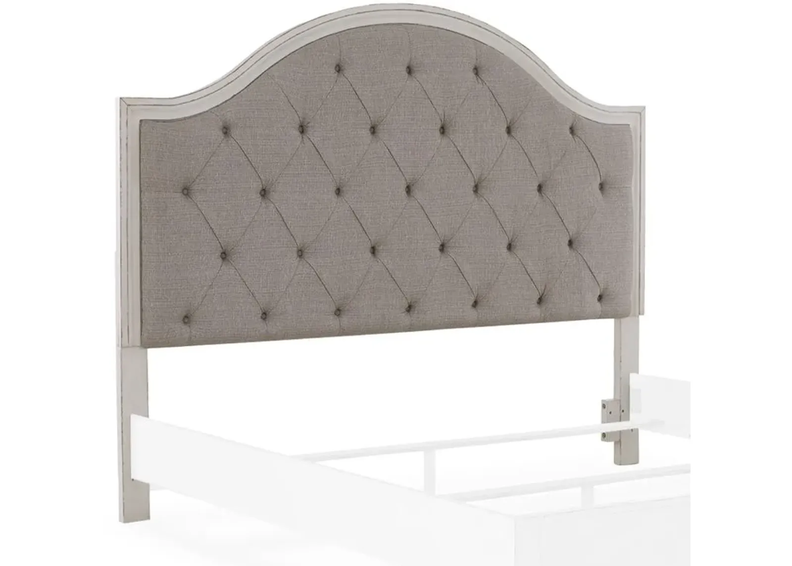 Signature Design by Ashley® Brollyn Chipped White Queen Upholstered Panel Headboard