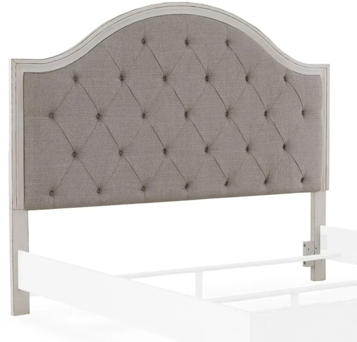 Signature Design by Ashley® Brollyn Chipped White Queen Upholstered Panel Headboard