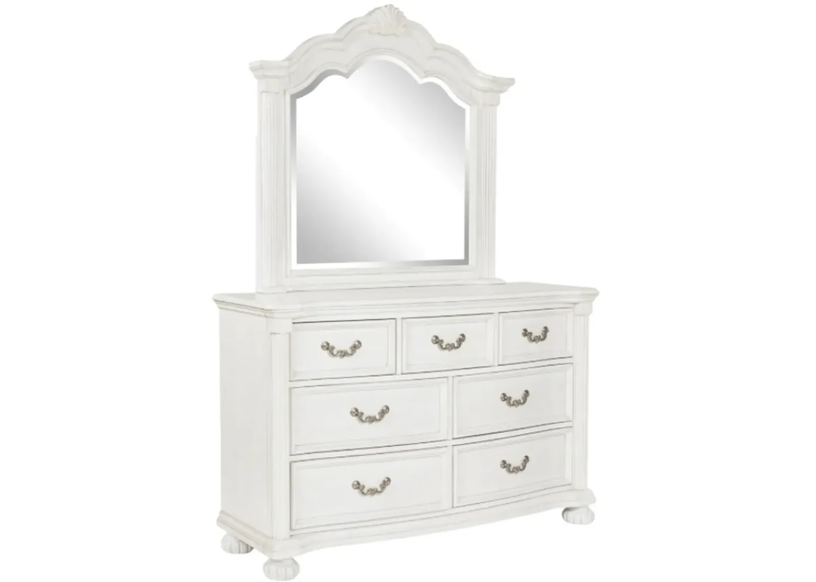 Benchcraft® Montelaine Antique White Dresser and Mirror