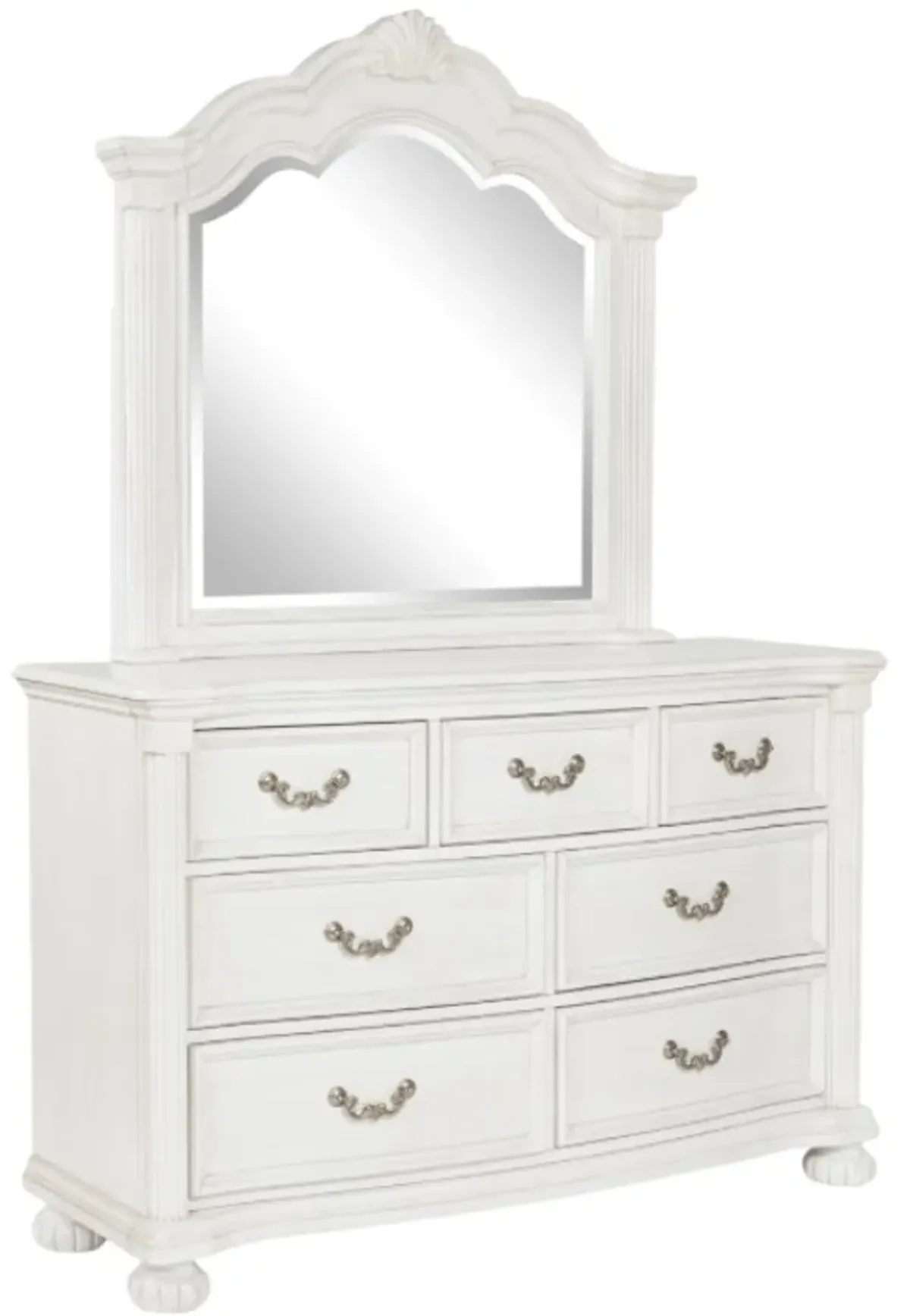 Benchcraft® Montelaine Antique White Dresser and Mirror