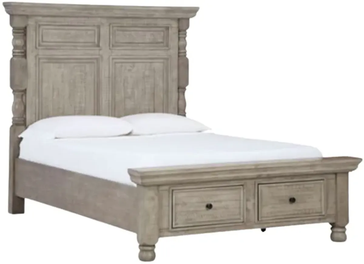 Millennium® by Ashley® Harrastone Weathered Light Gray Queen Panel Bed