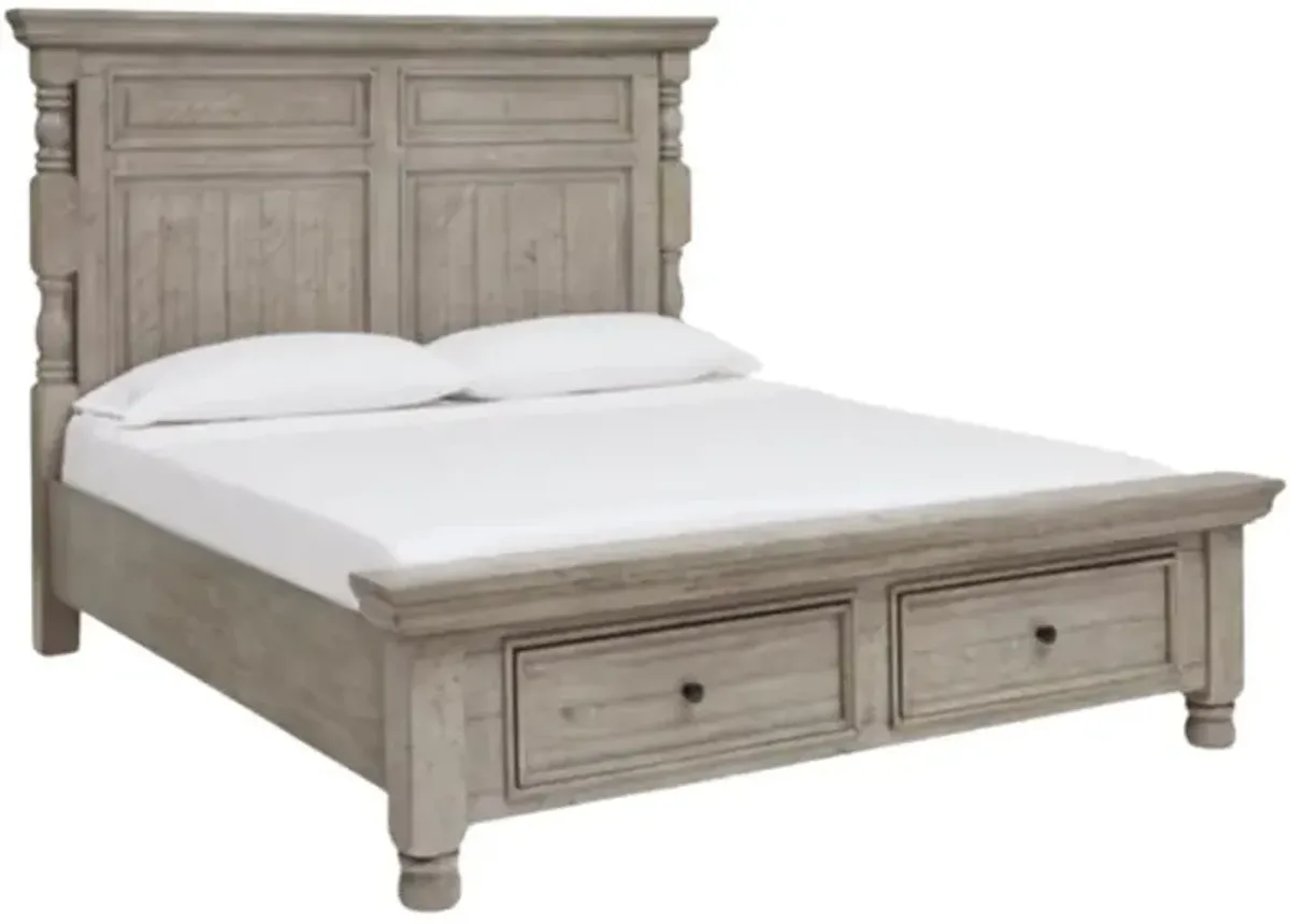 Millennium® by Ashley® Harrastone Weathered Light Gray King Panel Bed