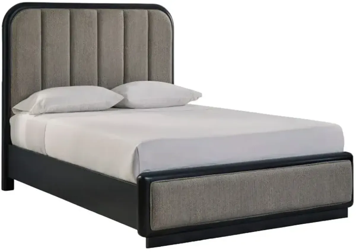 Signature Design by Ashley® Rowanbeck Black/Gray Queen Upholstered Panel Bed