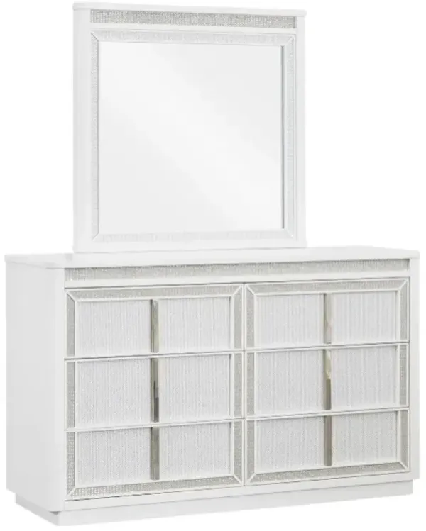 Signature Design by Ashley® Chalanna White Lacquer Dresser and Mirror