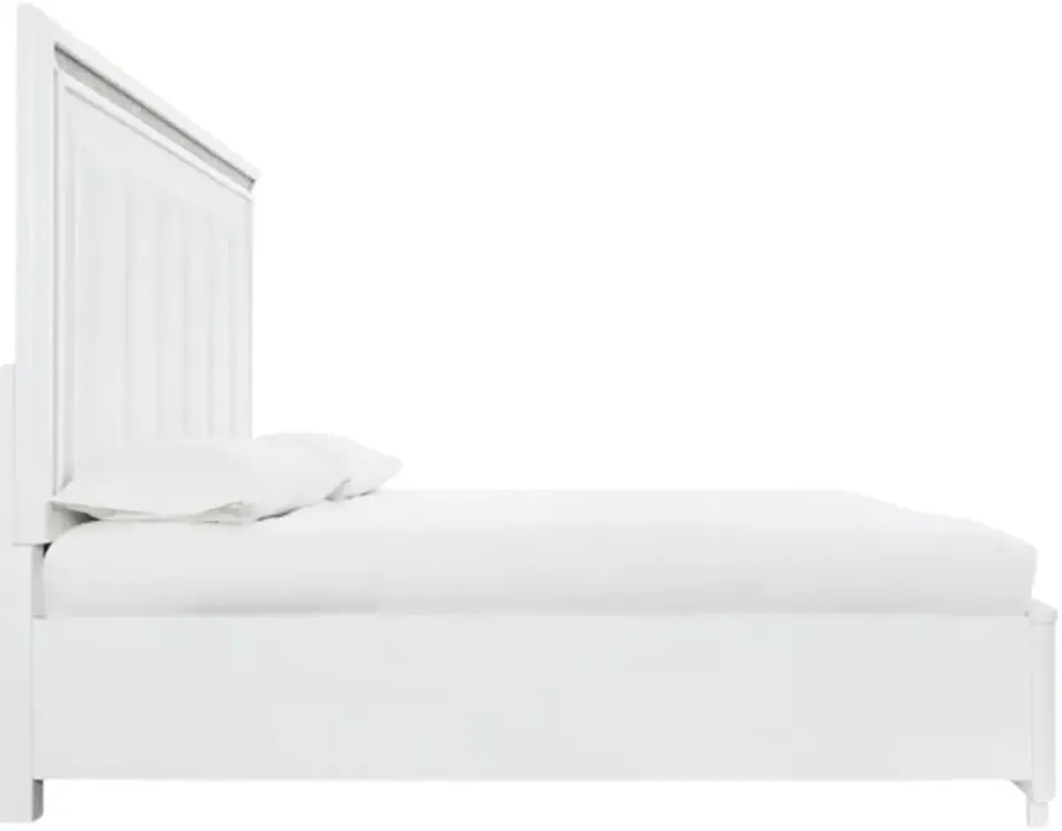 Signature Design by Ashley® Chalanna White King Upholstered Storage Bed