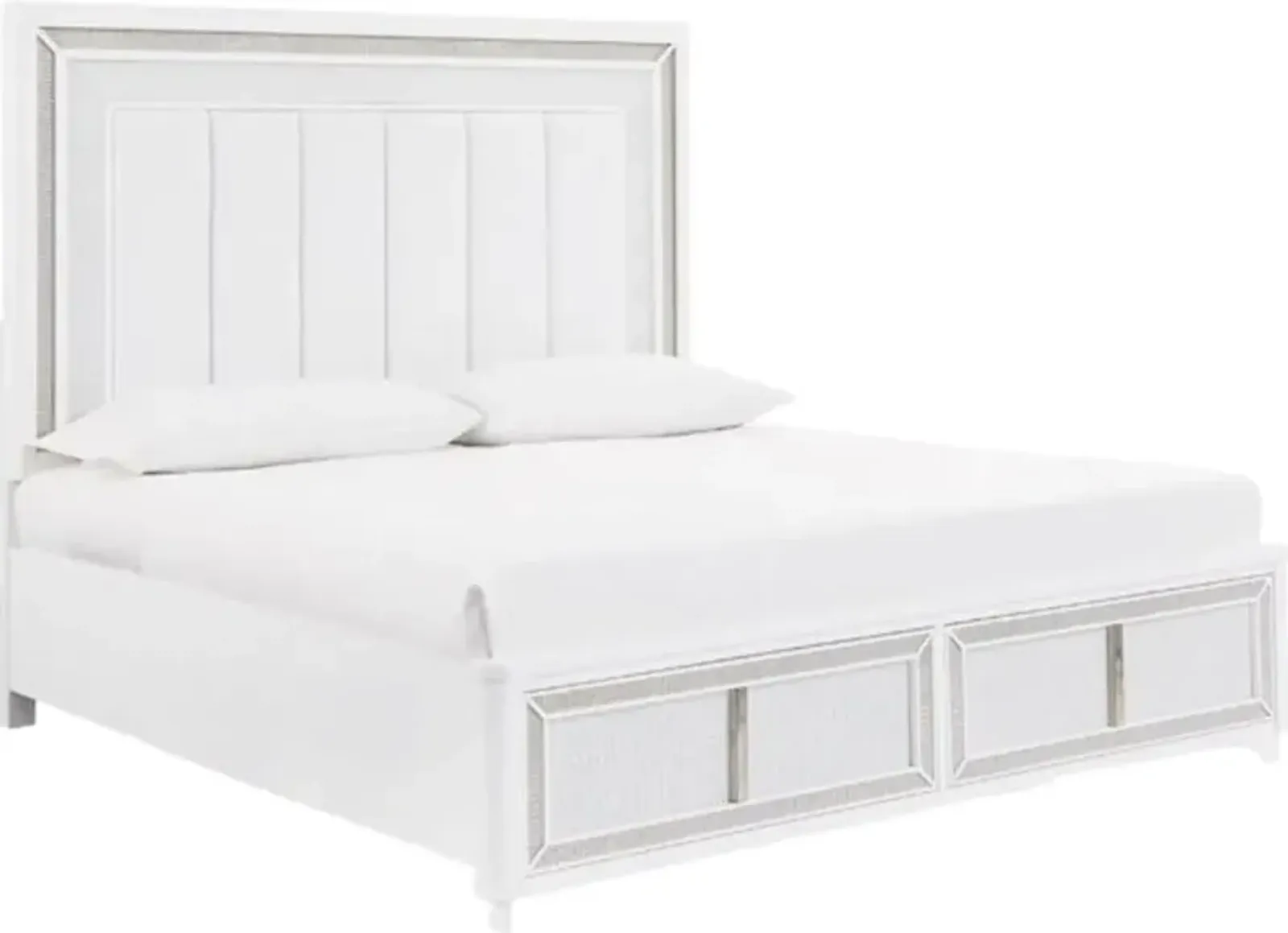 Signature Design by Ashley® Chalanna White California King Upholstered Storage Panel Bed