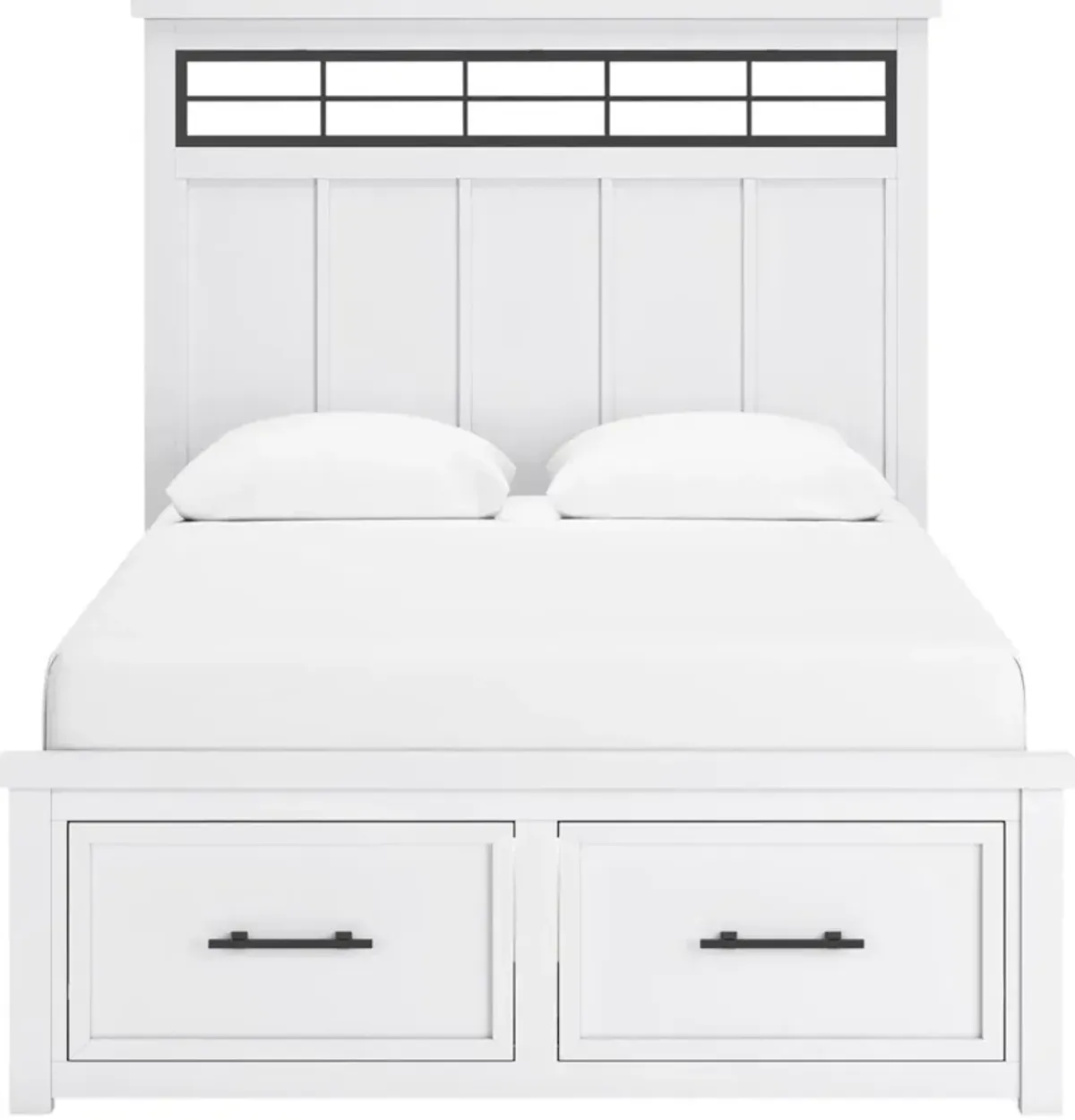 Benchcraft® Ashbryn White Queen Storage Panel Bed