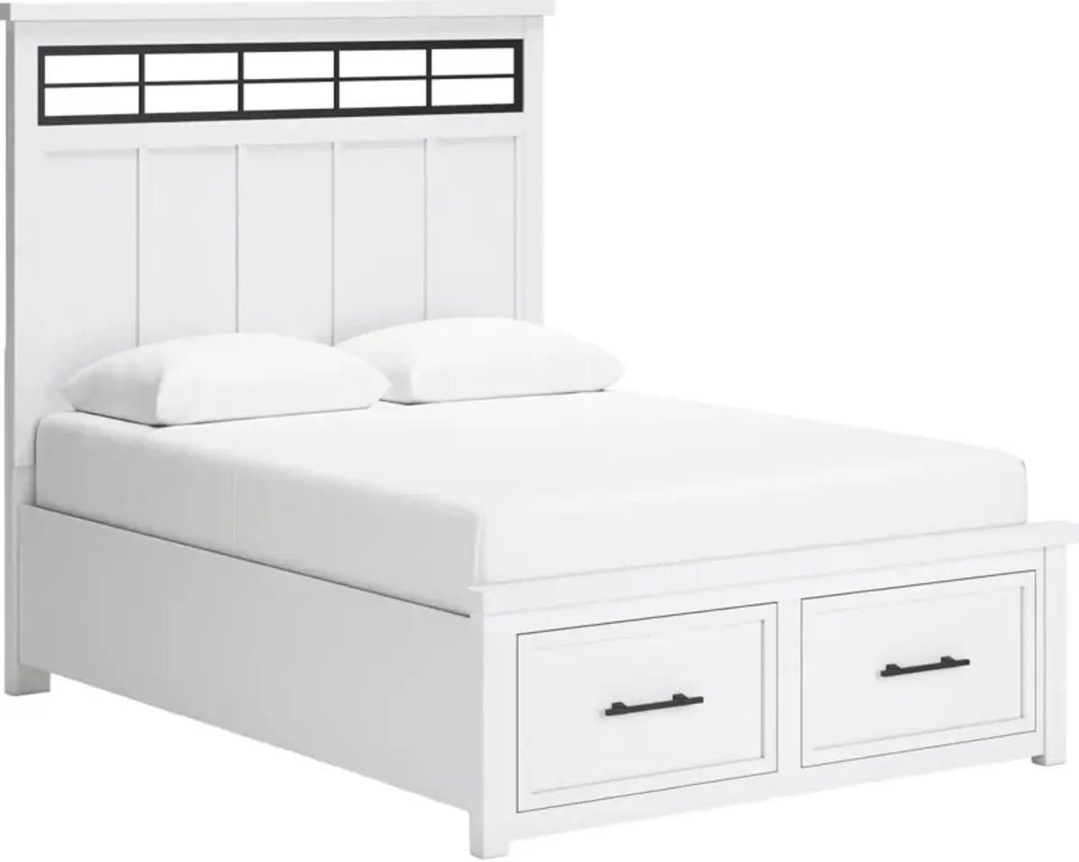 Signature Design by Ashley® Ashbryn White Queen Storage Panel Bed