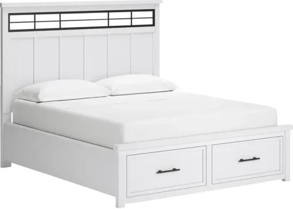 Benchcraft® Ashbryn White California King Storage Panel Bed