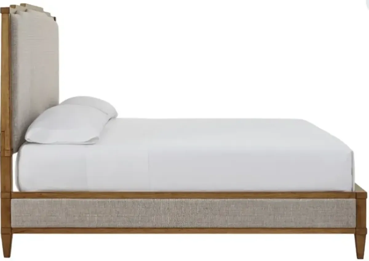 Signature Design by Ashley® Sharlance Light Brown California King Upholstered Panel Bed