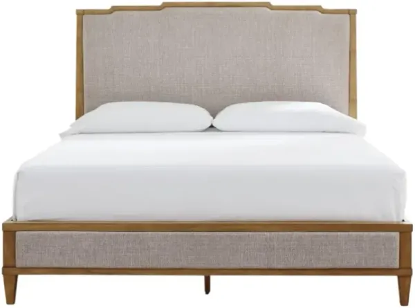 Signature Design by Ashley® Sharlance Gray/Light Brown California King Upholstered Panel Bed