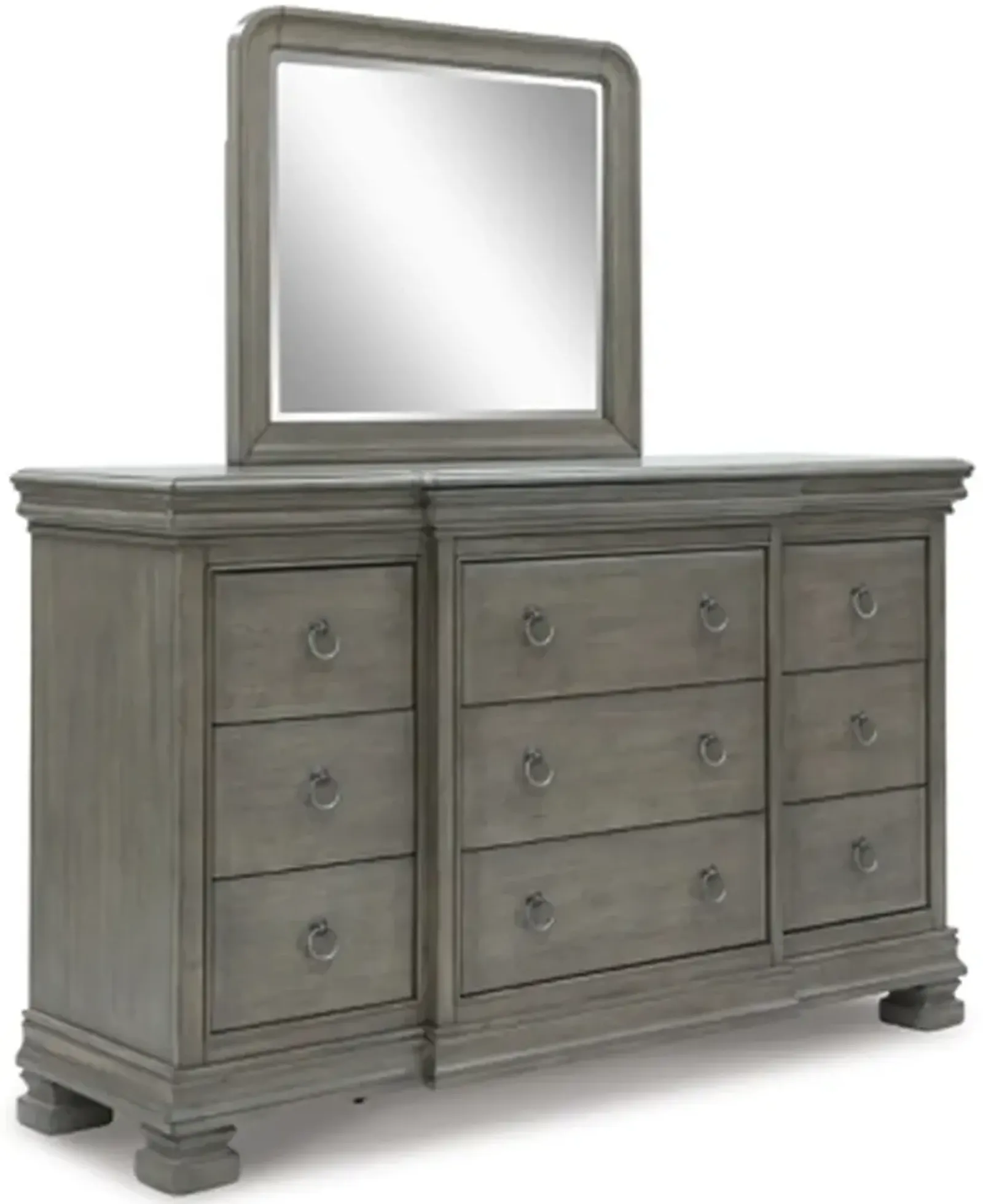 Signature Design by Ashley® Lexorne Gray Dresser and Mirror