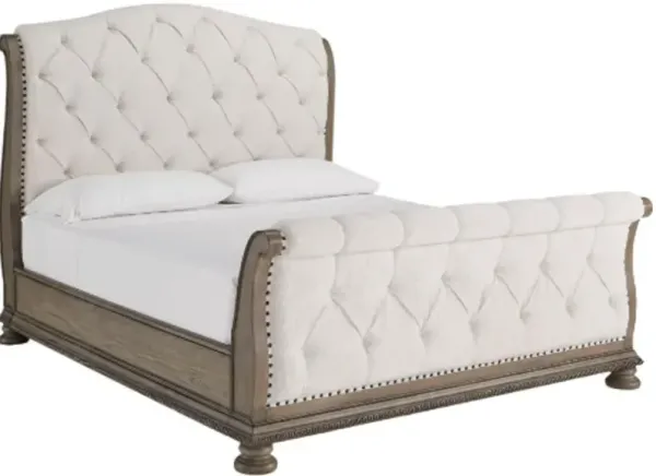 Signature Design by Ashley® Ardenfield Beige/Light Brown Queen Upholstered Sleigh Bed