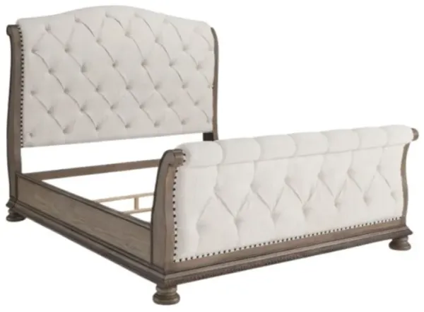 Signature Design by Ashley® Ardenfield Beige/Light Brown California King Upholstered Sleigh Bed