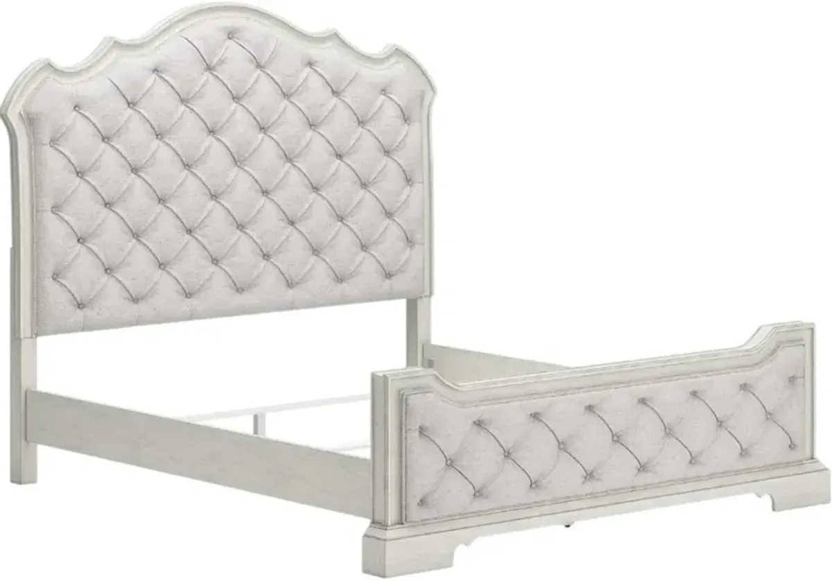 Signature Design by Ashley® Arlendyne Antique White King Upholstered Bed