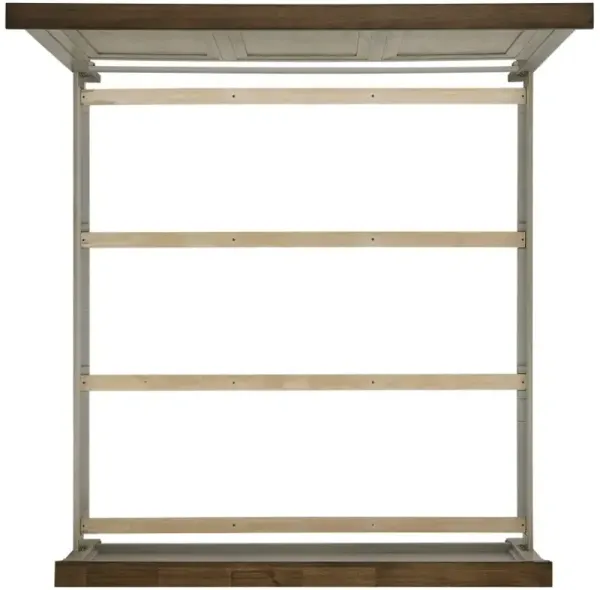 Elements International Farmington Medium Brown/Washed Stone Queen Panel Bed