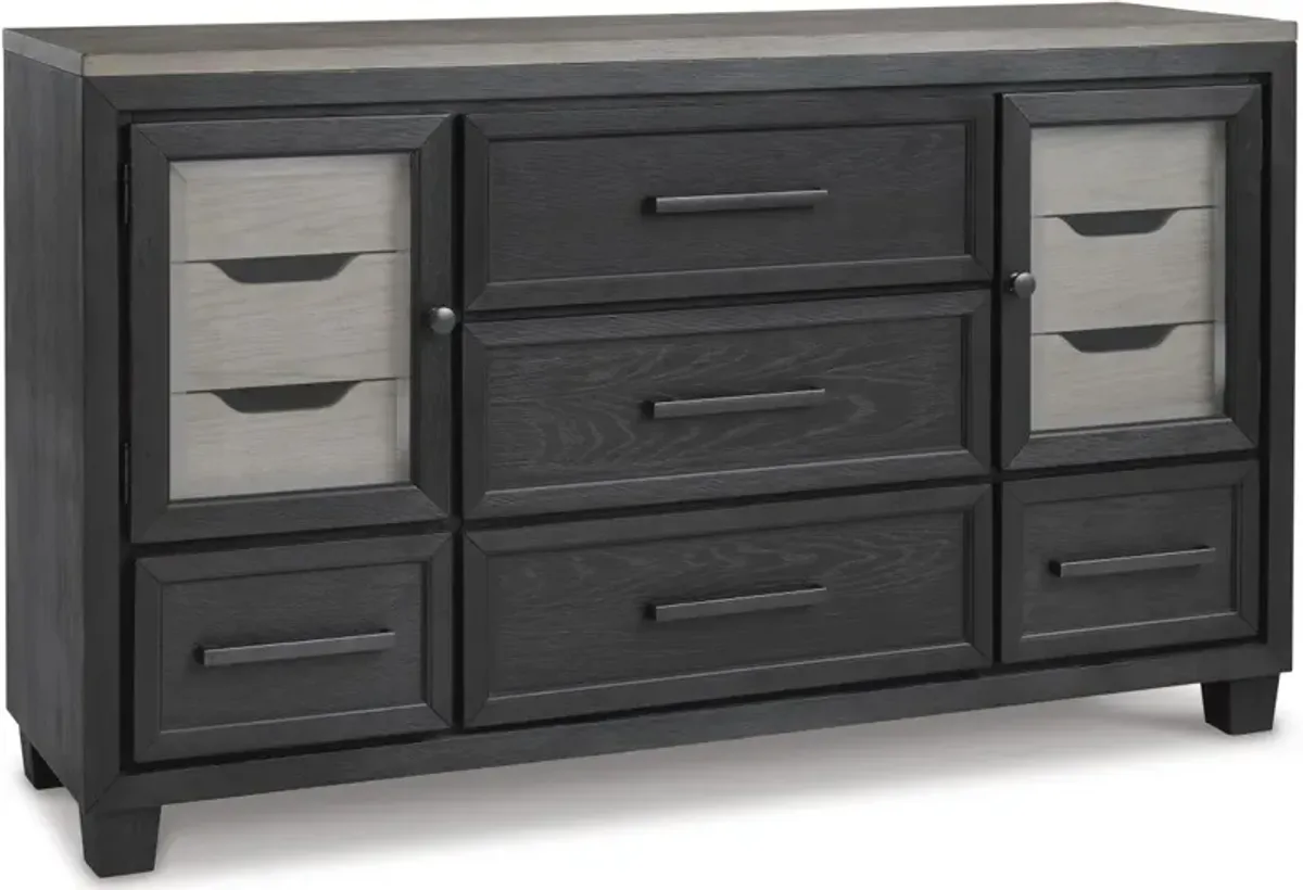 Signature Design by Ashley® Foyland Black/Brown Dresser