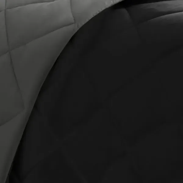 Olliix by Madison Park Essentials Larkspur Black and Grey Twin/Twin XL 3M Scotchgard Reversible Down Alternative Comforter Set