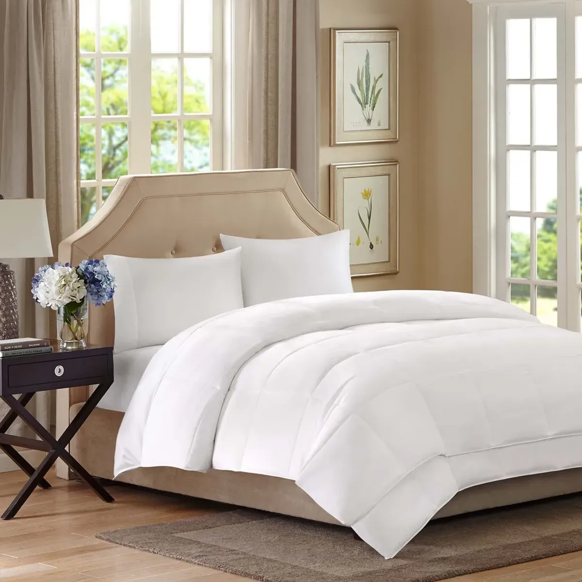 Olliix by Premier Comfort White Twin Benton All Season 2 in 1 Down Alternative Comforter