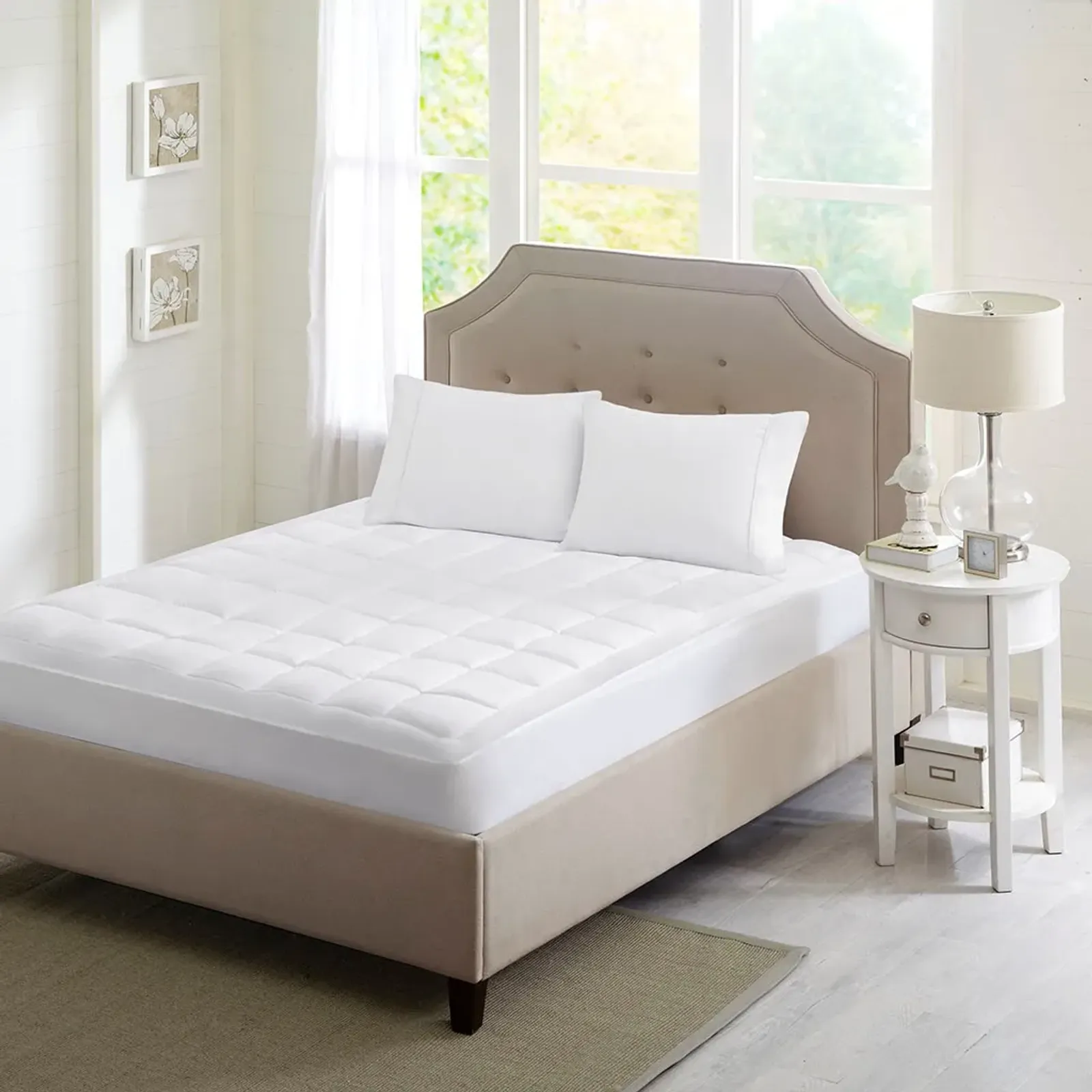 Olliix by Sleep Philosophy Highline White Twin 3M Microfiber Mattress Pad