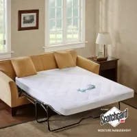 Olliix by Sleep Philosophy White Queen Holden Waterproof Sofa Bed Mattress Protection Pad