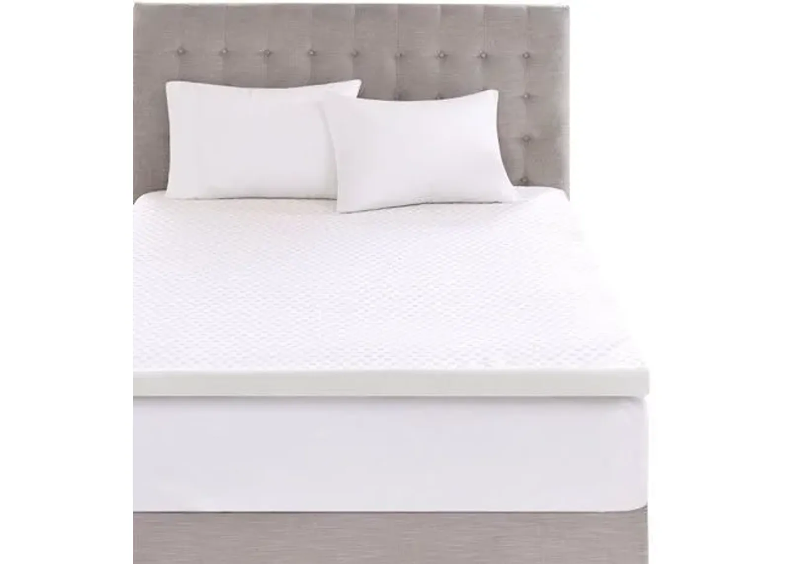 Olliix by Sleep Philosophy White Hypoallergenic 3" Cooling Gel Memory Foam Twin Mattress Topper