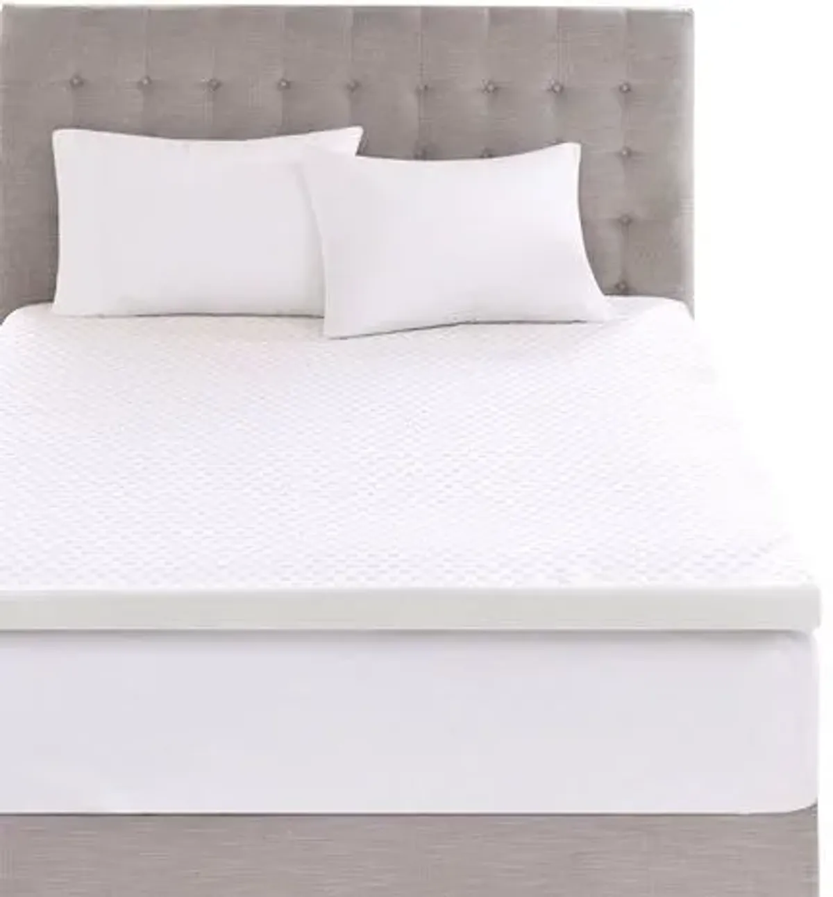 Olliix by Sleep Philosophy White Hypoallergenic 3" Cooling Gel Memory Foam Full Mattress Topper