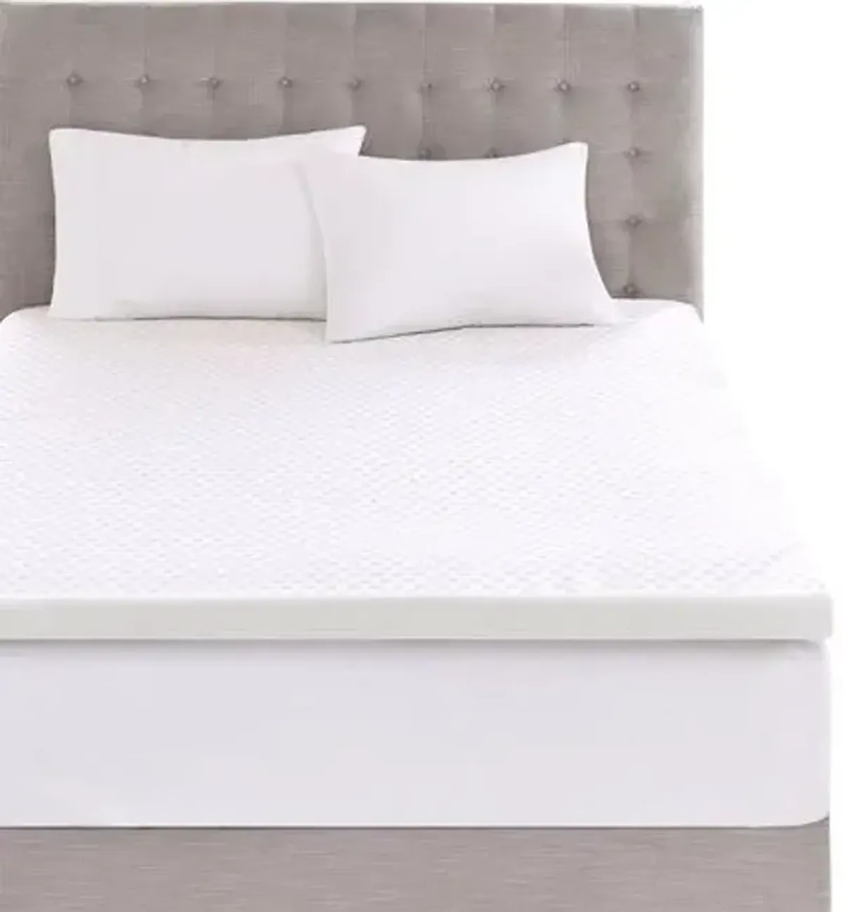 Olliix by Sleep Philosophy White Hypoallergenic 3" Cooling Gel Memory Foam Full Mattress Topper