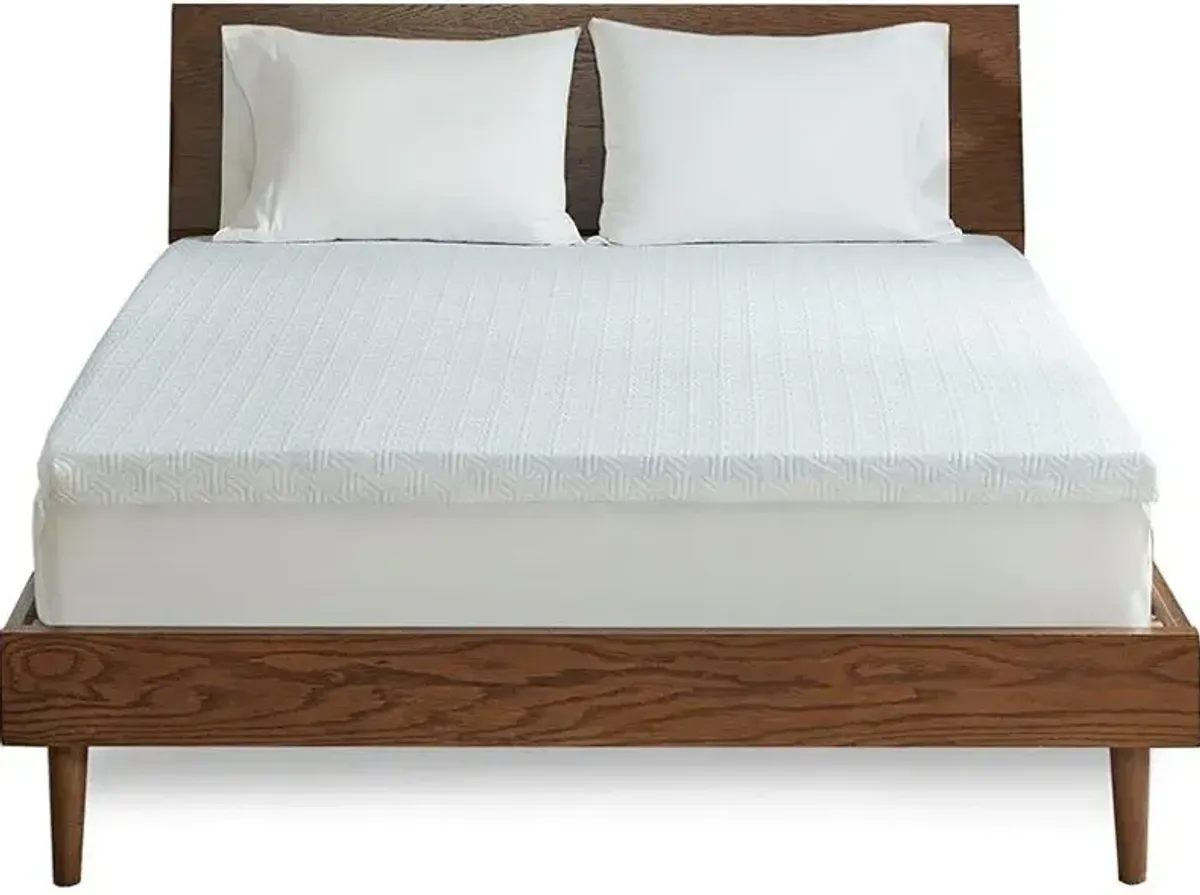 Olliix by Sleep Philosophy White Twin XL 2" Gel Memory Foam with 3M Cover Mattress Topper