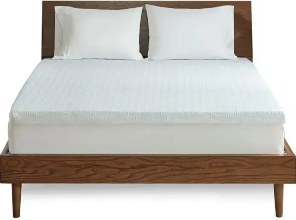 Olliix by Sleep Philosophy White Twin XL 2" Gel Memory Foam with 3M Cover Mattress Topper