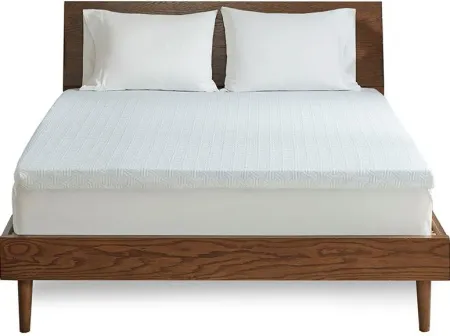 Olliix by Sleep Philosophy White Twin XL 2" Gel Memory Foam with 3M Cover Mattress Topper