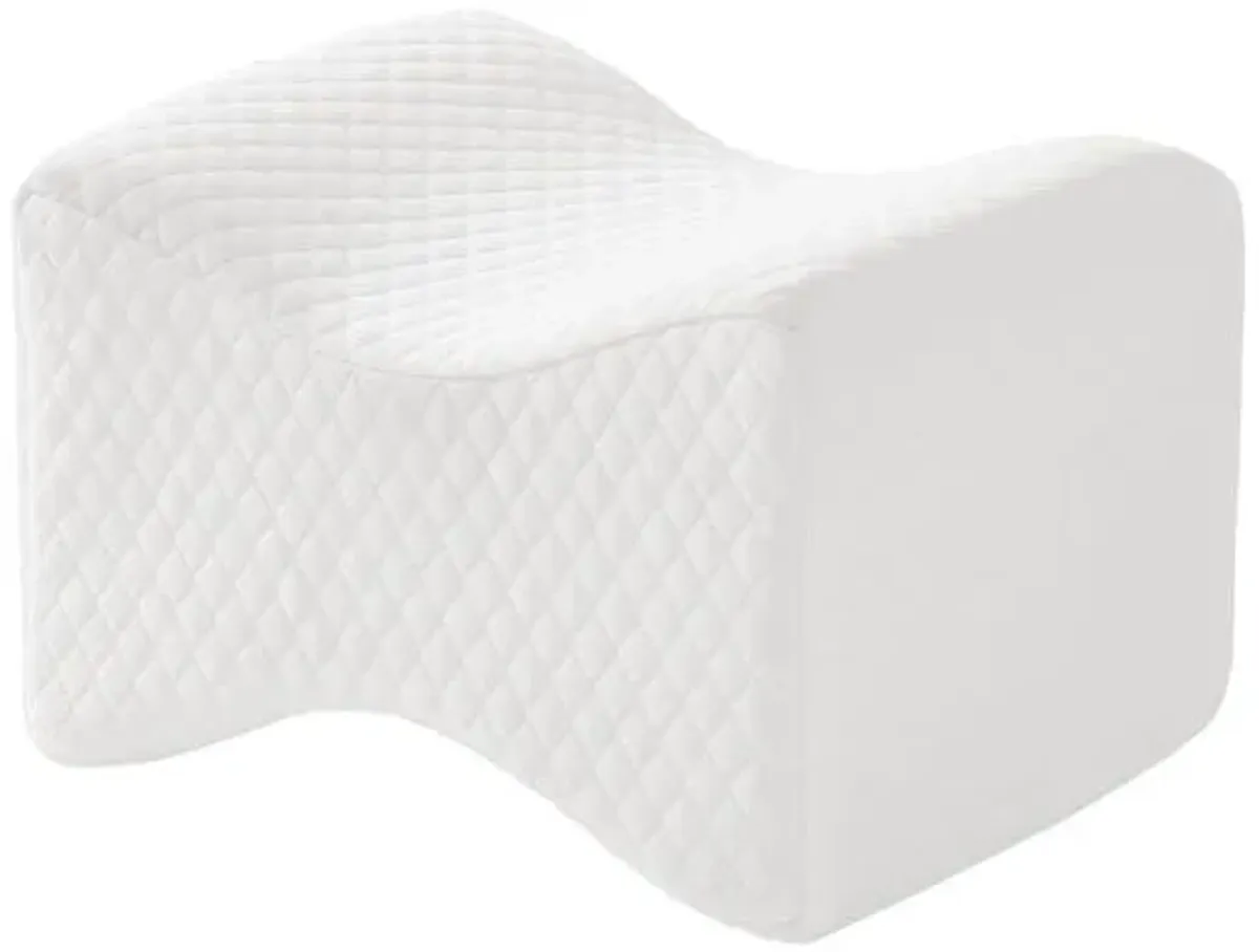 Olliix by Sleep Philosophy White Memory Foam Knee Pillow