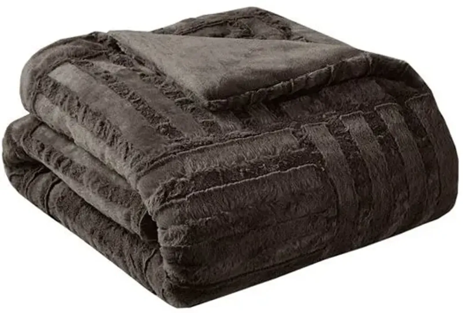 Olliix by Madison Park Arctic Chocolate Ultra Plush Down Alternative Throw