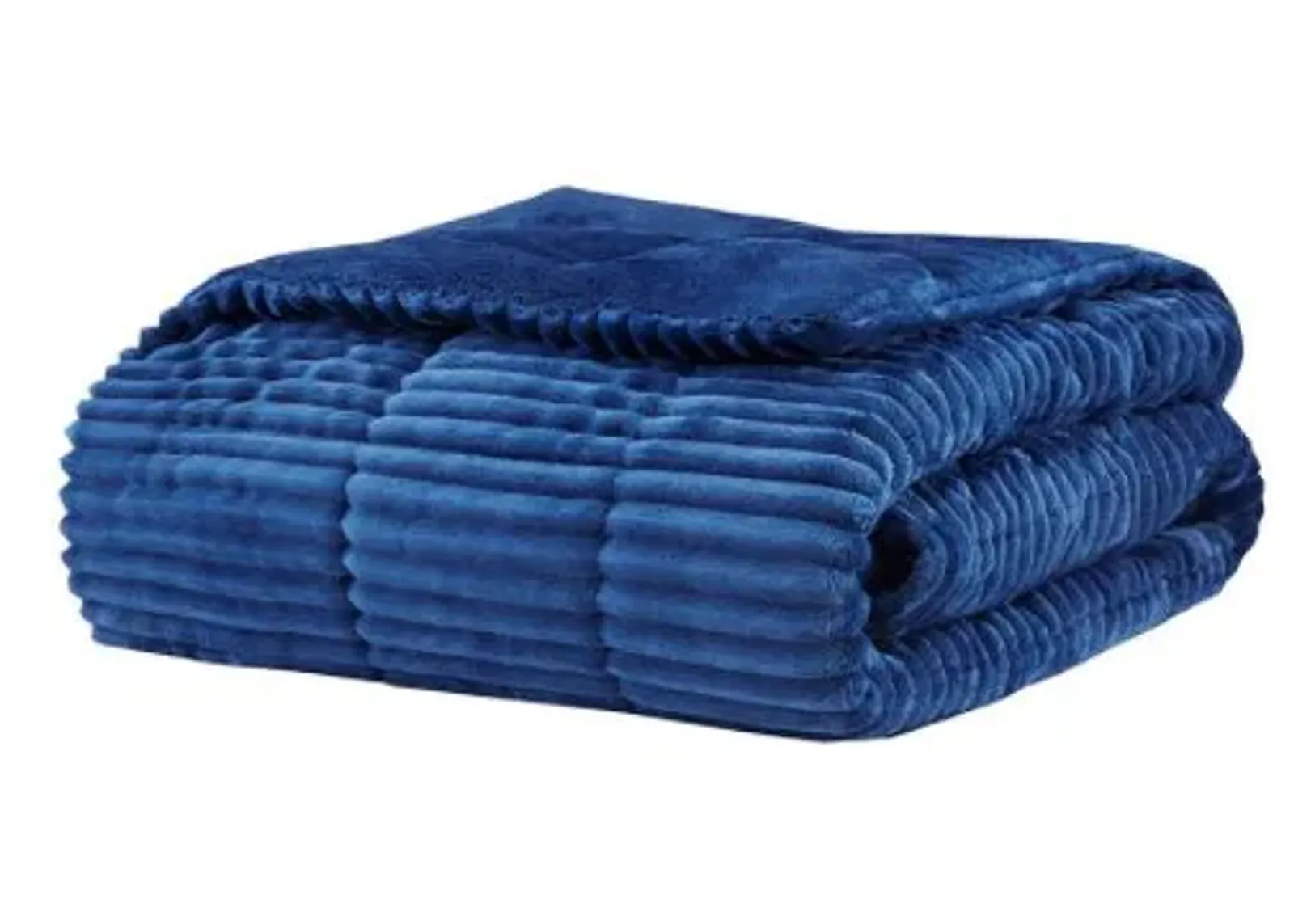 Olliix by Premier Comfort Parker 60" x 70" Navy Corduroy Plush Down Alternative Throw