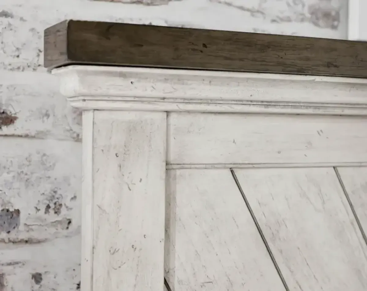 Steve Silver Co. Bear Creek White Smoke King Panel Bed