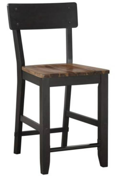 Steve Silver Co. Bermuda Black/Dark Acacia Counter Stool