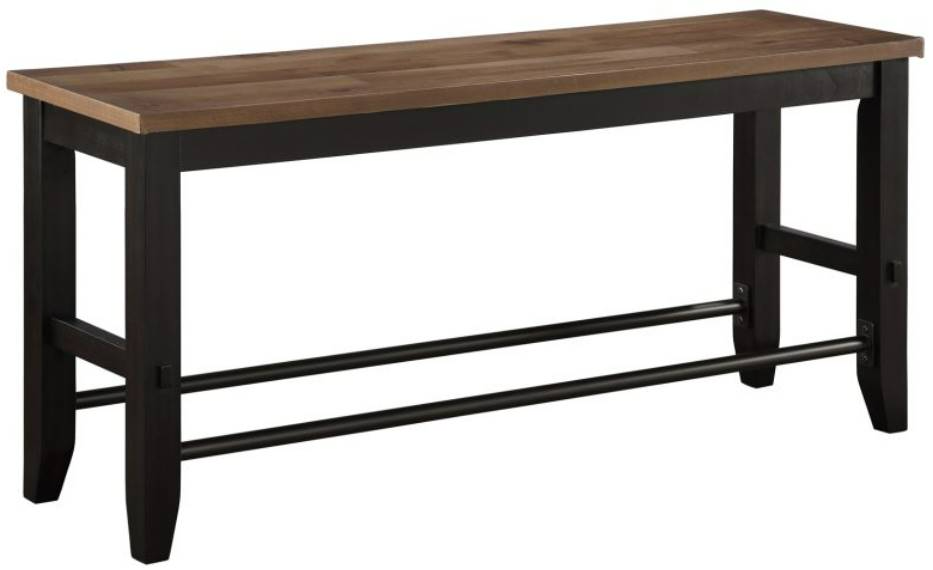 Steve Silver Co. Bermuda Black/Dark Acacia Counter Bench