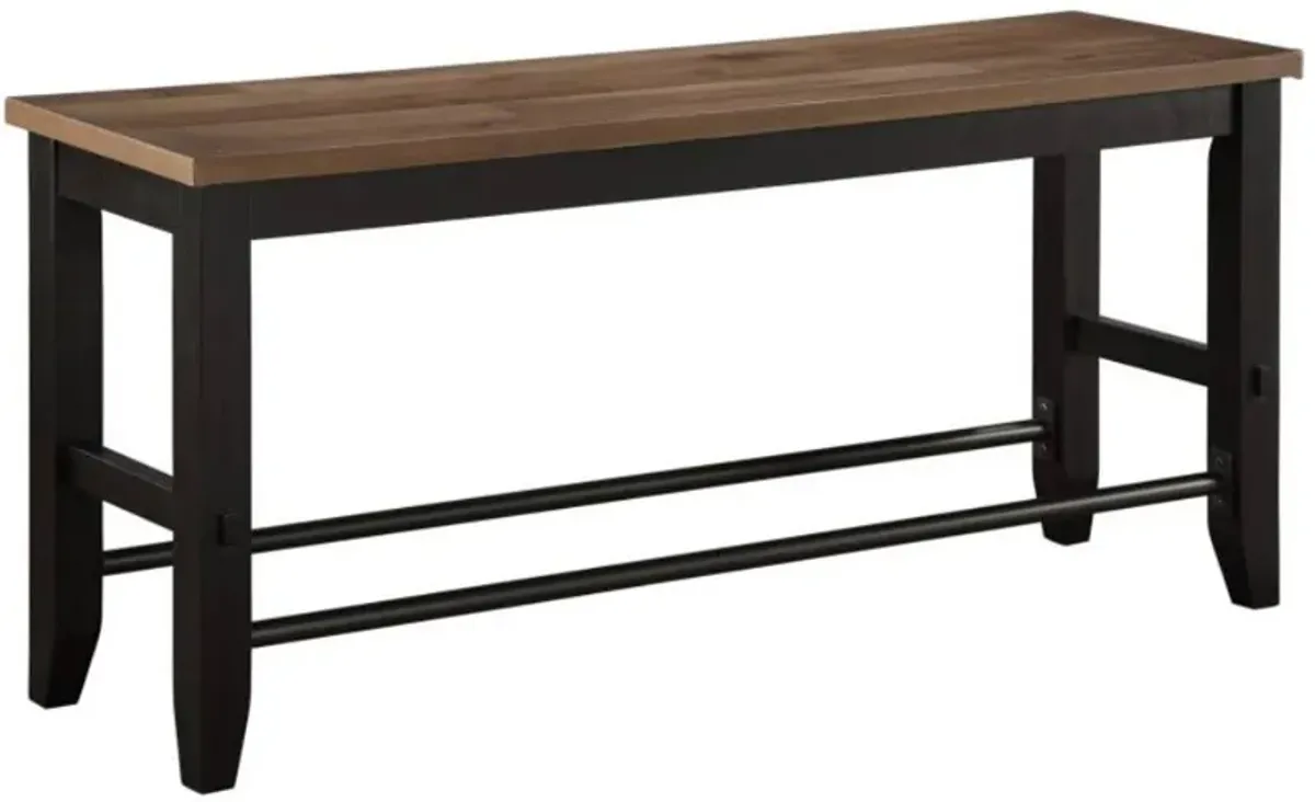 Steve Silver Co. Bermuda Black/Dark Acacia Counter Bench