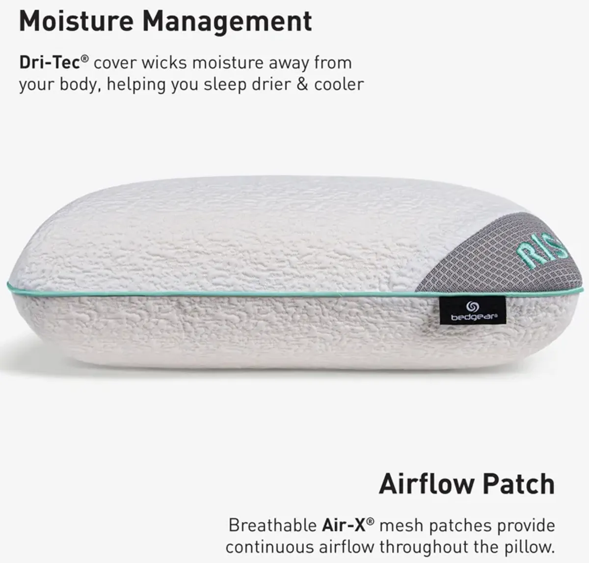 BEDGEAR® Rise Medium Soft Standard Pillow