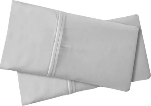 BEDGEAR® Hyper-Linen 2-Piece Light Gray Queen Pillow Case Set